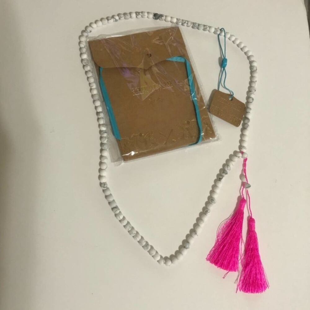 Shiraleah Chicago jewelry - Anthropologie - Java marble bead necklace pink NEW